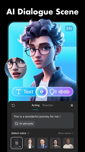 CapCut video editor being used on an Android phone