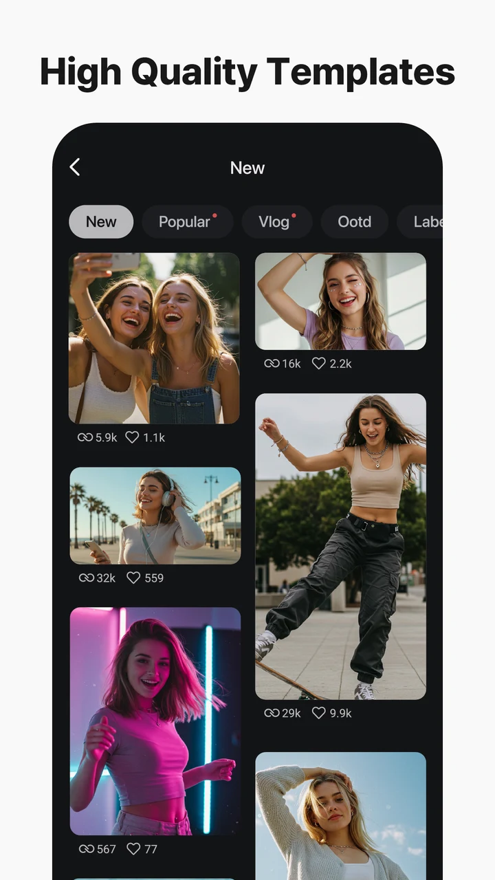 Illustration of a mobile video editing workflow with timeline and clips