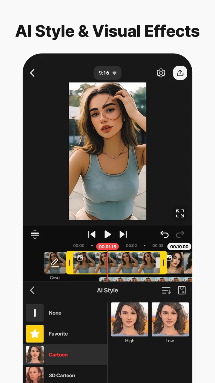 Illustration of a mobile video editing workflow with timeline and clips
