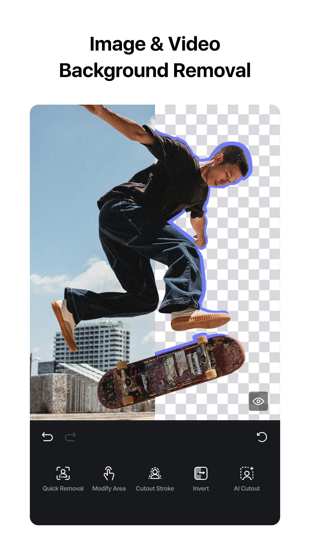 Illustration of a mobile video editing workflow with timeline and clips